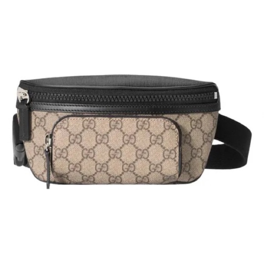 Gucci GG supreme monogram Canvas front pocket Fanny pack shoulder Belt bag - Picture 1 of 7